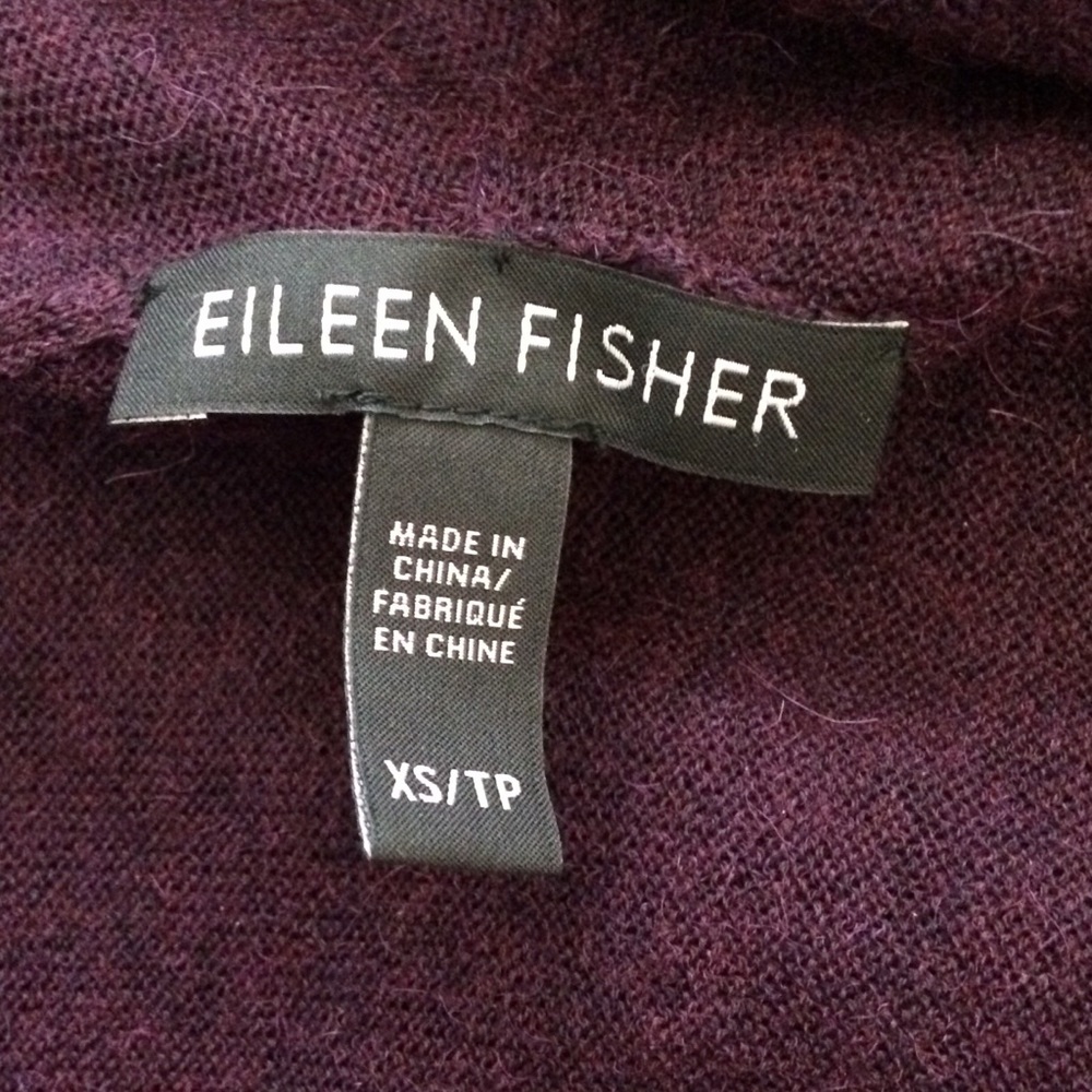 Eileen Fisher Cocoon Open Front Wool Blend Cardigan - Picture 3 of 5